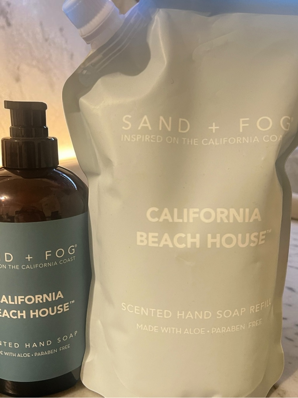 Sand + Fog California Beach House Scented Hand Soap - Seafoam Green